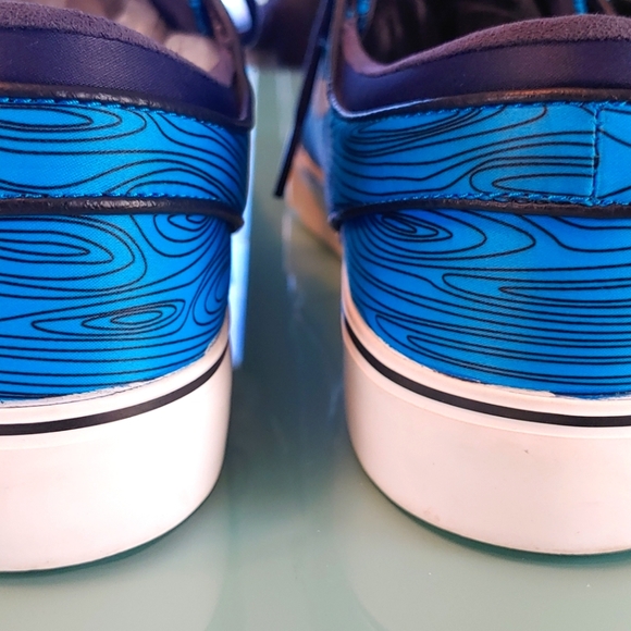 Nike SB Zoom Stefan Janoski Everyday Skateshoe Size 12 Blue/Black 2014 - Picture 3 of 8
